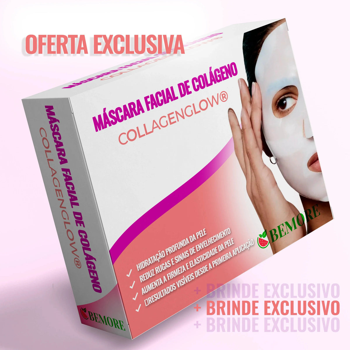 CollagenGlow® - Máscara Facial de Colágeno + BRINDE LIMITADO